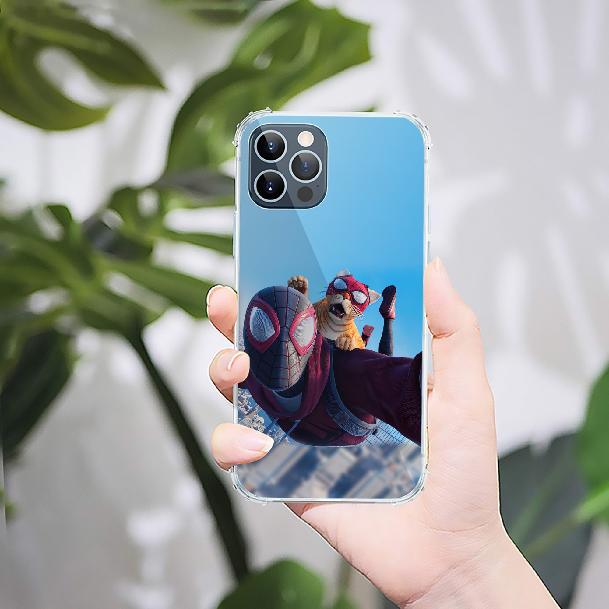 （画像用） Spider Man スパイダーマン 【iPhone 12シリーズ対応】透明スマホケース（クリアソフトケース）